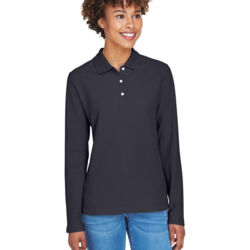 Women's Pima Piqué Long Sleeve Polo Thumbnail
